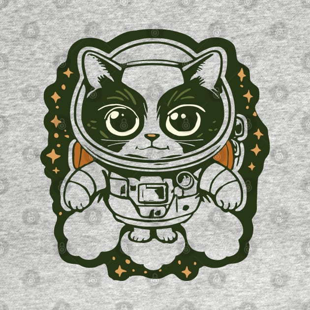 space kitten by Roocolonia